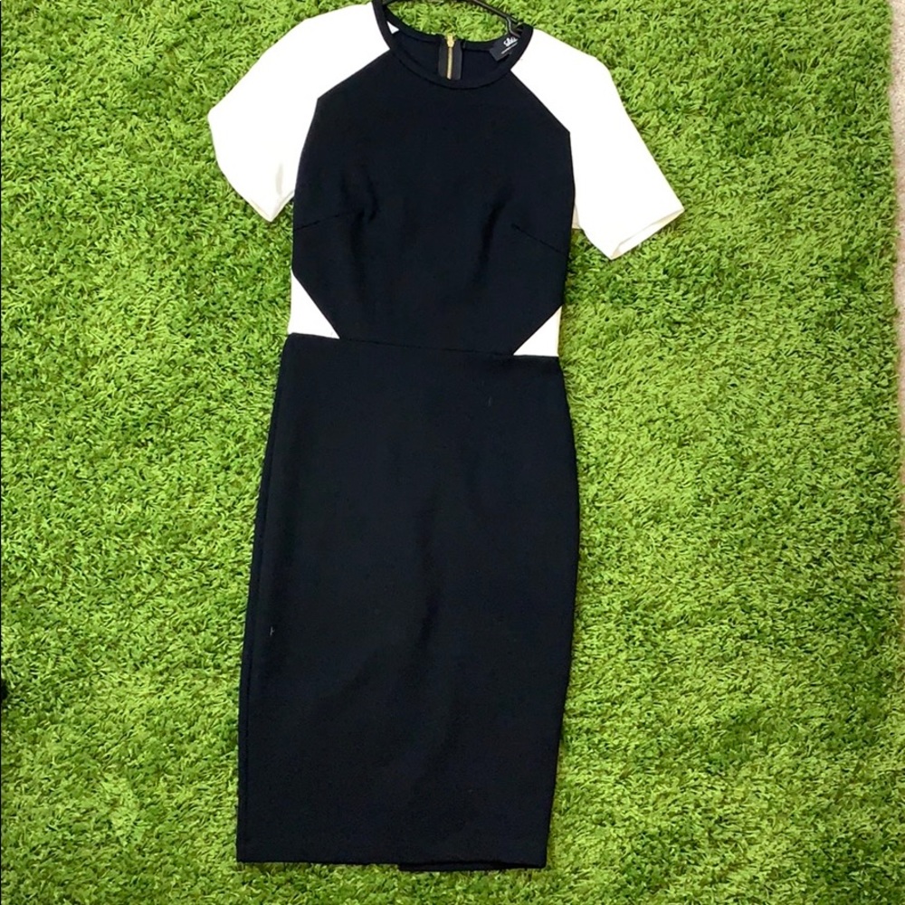 Lulus colorblock zip midi dress